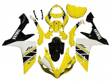 Descuento Carenado Moto Yamaha YZF 1000 R1 2007-2008 - Amarillo Blanco Negro