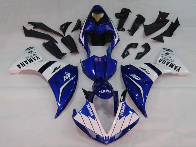 Descuento Carenados Moto Yamaha YZF 1000 R1 2009-2011 - Blanco Azul Negro M1