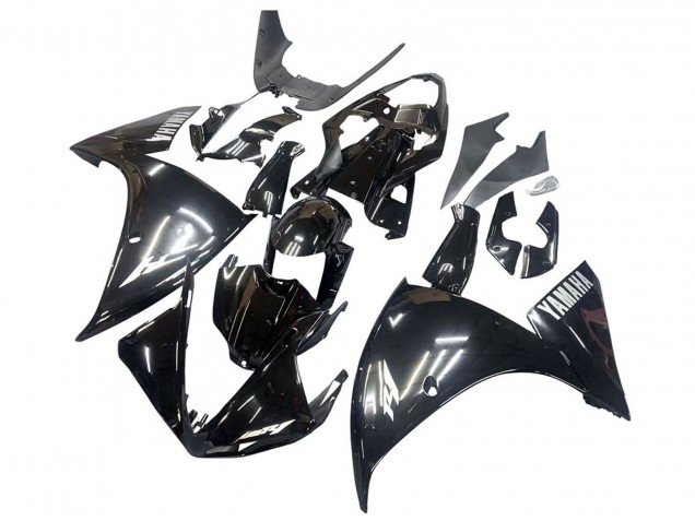 Descuento Carenados Moto Yamaha YZF 1000 R1 2009-2011 - Negro Brillante Blanco Calcomanía
