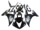 Descuento Carenados Moto Yamaha YZF 1000 R1 2009-2011 - Negro Brillante Blanco Calcomanía