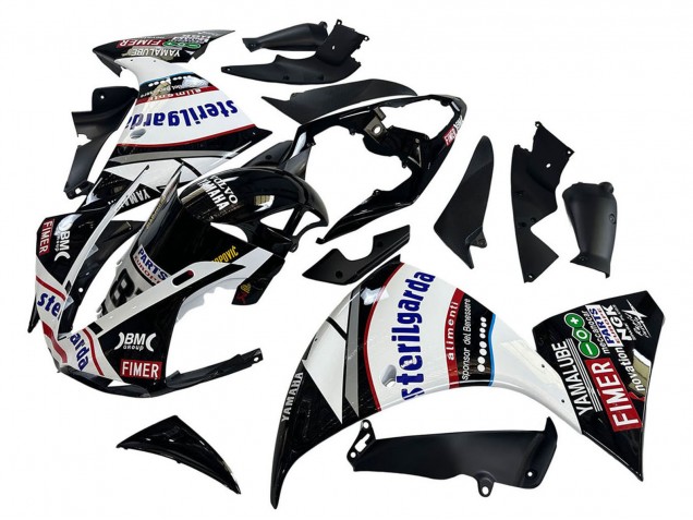 Descuento Carenados Moto Yamaha YZF 1000 R1 2009-2011 - Negro Brillante Blanco Rojo Volvo Fimer Yamalube 87