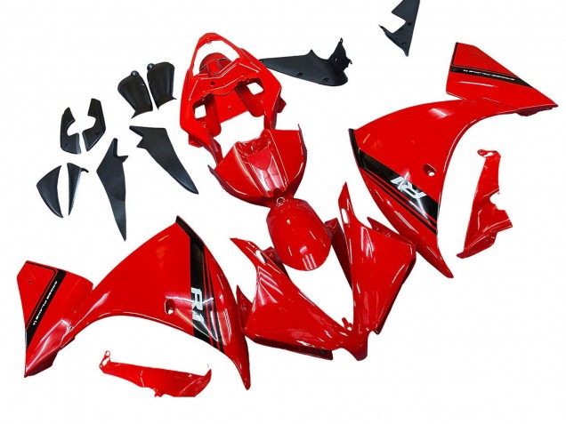 Descuento Carenado Moto Yamaha YZF 1000 R1 2012-2014 - Rojo Negro Brillante