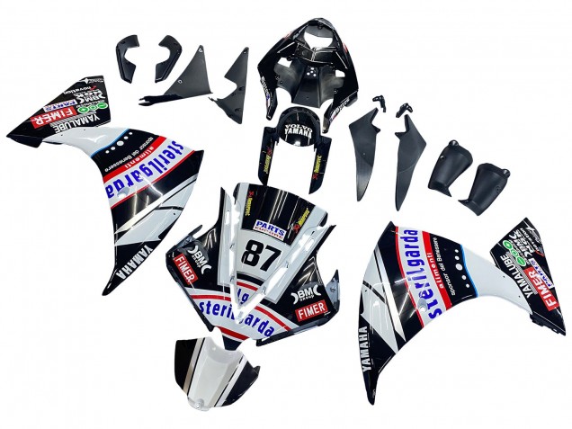 Descuento Carenados Moto Yamaha YZF 1000 R1 2012-2014 - Negro Brillante Blanco Rojo Fimer Yamalube Sterilgarda 87