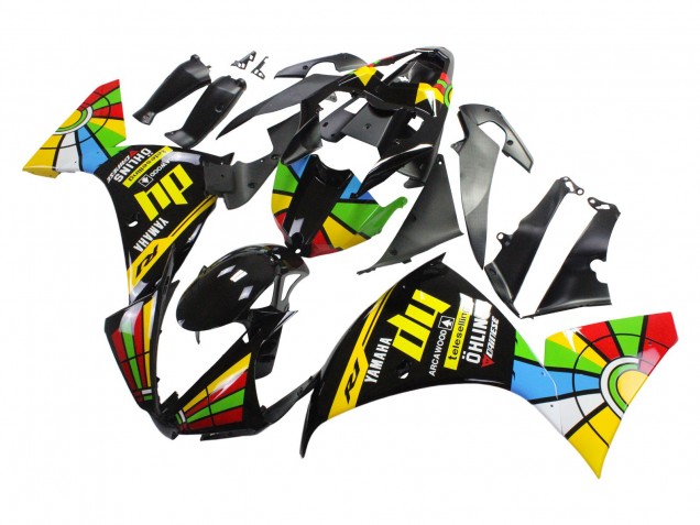 Descuento Carenados Moto Yamaha YZF 1000 R1 2012-2014 - Negro Brillante Amarillo Verde Azul Rojo RuedaColores