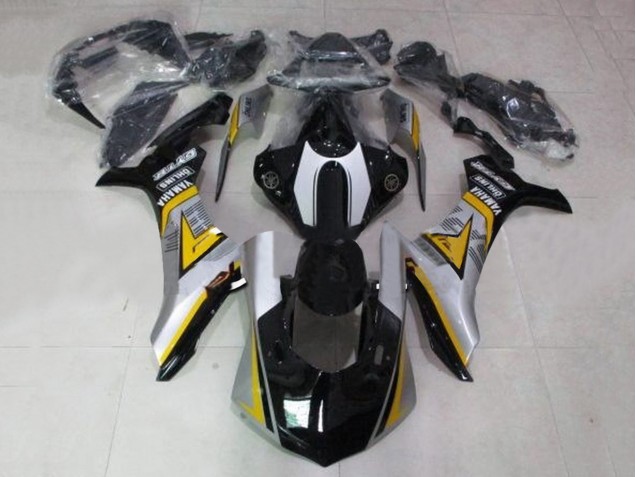 Descuento Carenados Moto Yamaha YZF 1000 R1 2012-2014 - Negro Brillante Blanco Plata Amarillo