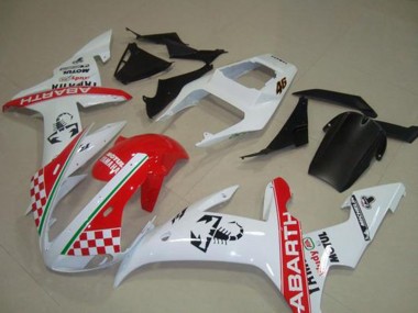 Descuento Carenados Moto Yamaha YZF R1 2002-2003 - Blanco Rojo Verde Abarth Motul Michelin