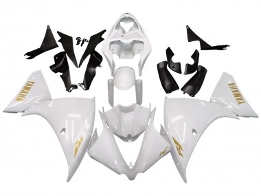 Descuento Carenados Moto Yamaha YZF 1000 R1 2012-2014 - Blanco Oro Calcomanías