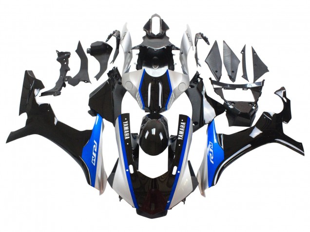 Descuento Carenados Moto Yamaha YZF 1000 R1 2015-2019 - Plata Azul Negro Brillante