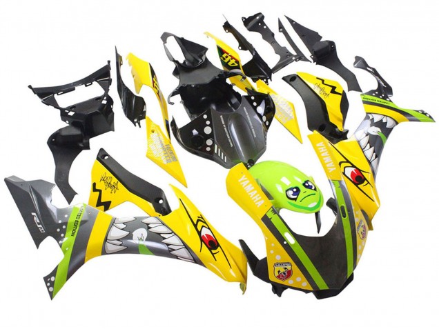 Descuento Carenados Moto Yamaha YZF 1000 R1 2015-2019 - Amarillo Verde Tiburón