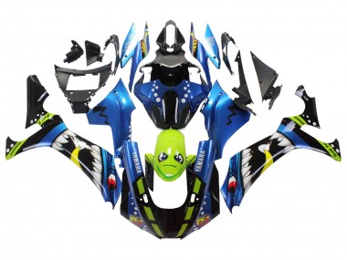 Descuento Carenados Moto Yamaha YZF 1000 R1 2020-2025 - Azul Verde Negro Tiburón