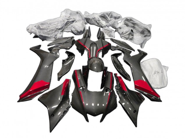 Descuento Carenados Moto Yamaha YZF 1000 R1 2020-2025 - Negro FibraCarbono Rojo