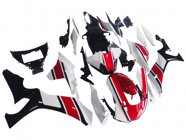 Descuento Carenado Moto Yamaha YZF 1000 R1 2020-2025 - Blanco Rojo Negro Brillante
