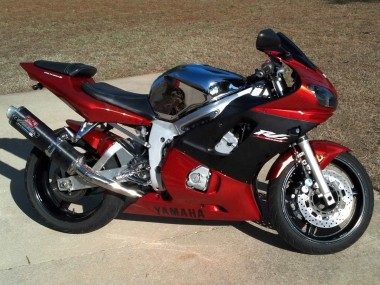 Descuento Carenados Moto Yamaha YZF 600 R6 1998-2002 - Naranja Negro Mate