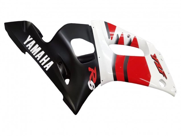 Descuento Carenados Moto Yamaha YZF 600 R6 1998-2002 - Blanco Rojo Negro Brillante
