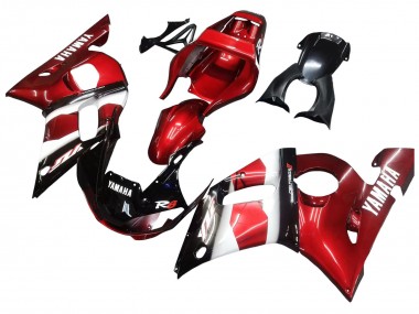 Descuento Carenados Moto Yamaha YZF 600 R6 1998-2002 - Rojo Blanco Negro Brillante
