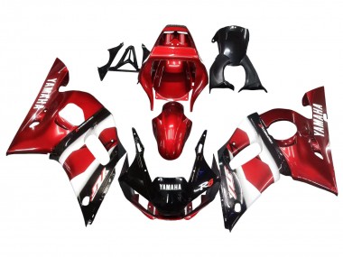 Descuento Carenados Moto Yamaha YZF 600 R6 1998-2002 - Rojo Blanco Negro Brillante