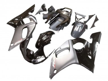 Descuento Carenados Moto Yamaha YZF 600 R6 1998-2002 - Plata Negro Brillante