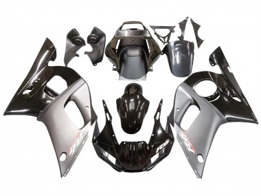 Descuento Carenados Moto Yamaha YZF 600 R6 1998-2002 - Plata Negro Brillante