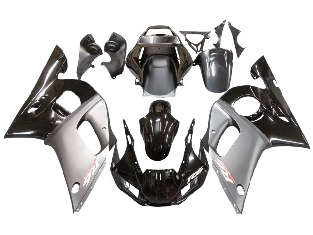 Descuento Carenados Moto Yamaha YZF 600 R6 1998-2002 - Plata Negro Brillante