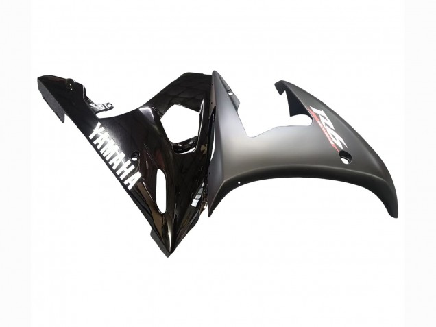 Descuento Carenados Moto Yamaha YZF R6 2003-2004 - Negro Brillante Negro Mate Blanco Calcomanías