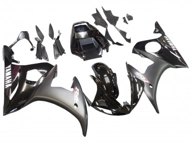 Descuento Carenados Moto Yamaha YZF R6S 2006-2009 - Negro Brillante Negro Mate Blanco Calcomanías