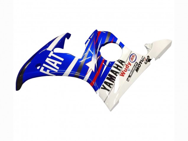 Descuento Carenados Moto Yamaha YZF R6 2003-2004 - Blanco Azul Fiat Motul Kastinee