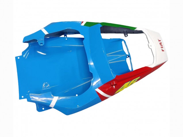 Descuento Carenados Moto Yamaha YZF R6 2003-2004 - Blanco Azul Verde Rojo Kastinee Dunlop Motul