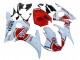 Descuento Carenados Moto Yamaha YZF R6S 2006-2009 - Blanco Rojo Lucky Strike Motul
