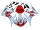 Descuento Carenados Moto Yamaha YZF R6S 2006-2009 - Blanco Rojo Lucky Strike Motul