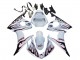 Descuento Carenados Moto Yamaha YZF R6S 2006-2009 - Blanco Dark Negro Llama