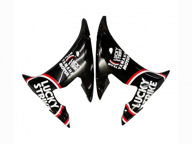 Descuento Carenados Moto Yamaha YZF R6S 2006-2009 - Negro Brillante Rojo Blanco Lucky Strike Motul