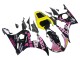 Descuento Carenados Moto Yamaha YZF R6 2003-2004 - Amarillo Rosa Negro Brillante Rossi Repsol 46