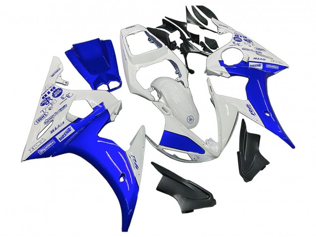Descuento Carenados Moto Yamaha YZF R6 2003-2004 - Blanco Azul GYTR
