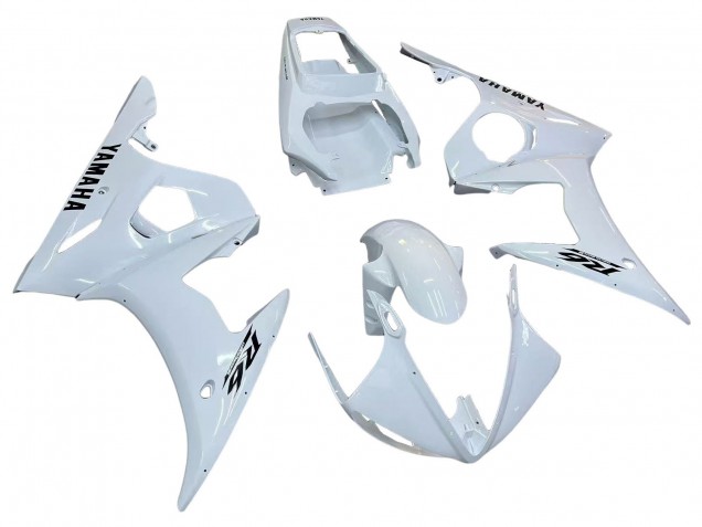 Descuento Carenados Moto Yamaha YZF R6S 2006-2009 - Blanco Negro Calcomanías