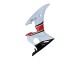 Descuento Carenados Moto Yamaha YZF R6S 2006-2009 - Blanco Rojo Negro Brillante