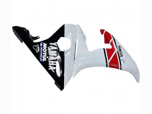 Descuento Carenados Moto Yamaha YZF R6S 2006-2009 - Blanco Rojo Negro Brillante Motul