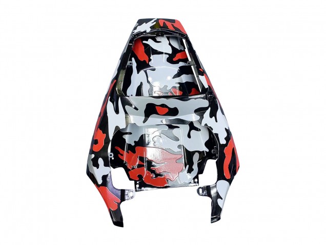 Descuento Carenados Moto Yamaha YZF R6 2003-2004 - Negro Rojo Gris Camouflage