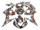 Descuento Carenados Moto Yamaha YZF R6 2003-2004 - Negro Rojo Gris Camouflage