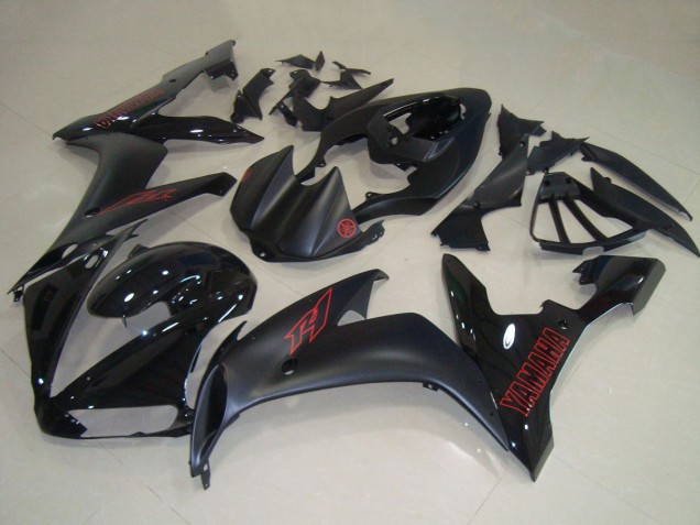 Descuento Carenados Moto Yamaha YZF R1 2004-2006 - Negro Brillante Negro Mate Rojo