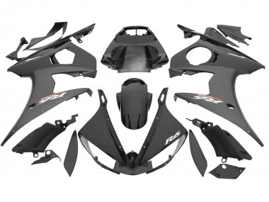 Descuento Carenados Moto Yamaha YZF R6S 2006-2009 - Negro Brillante Negro Mate