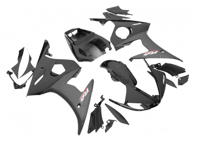 Descuento Carenados Moto Yamaha YZF R6S 2006-2009 - Negro Brillante Negro Mate
