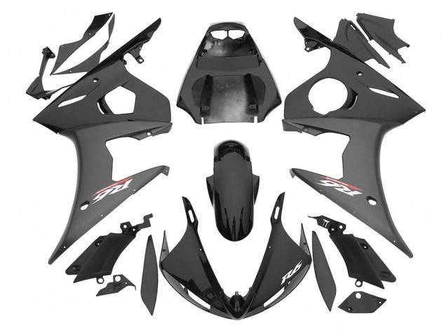 Descuento Carenados Moto Yamaha YZF R6S 2006-2009 - Negro Brillante Negro Mate