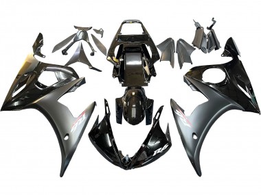 Descuento Carenados Moto Yamaha YZF R6 2003-2004 - Negro Brillante Negro Mate Oro Camaleón