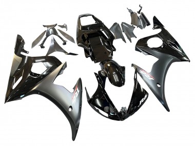 Descuento Carenados Moto Yamaha YZF R6S 2006-2009 - Negro Brillante Negro Mate Oro Camaleón
