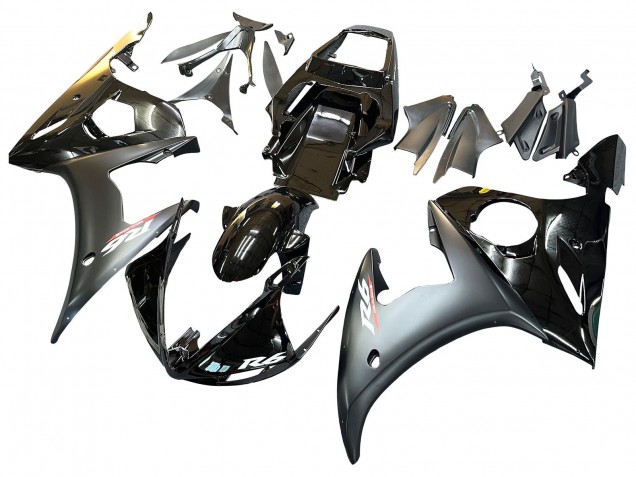 Descuento Carenados Moto Yamaha YZF R6S 2006-2009 - Negro Brillante Negro Mate Oro Camaleón
