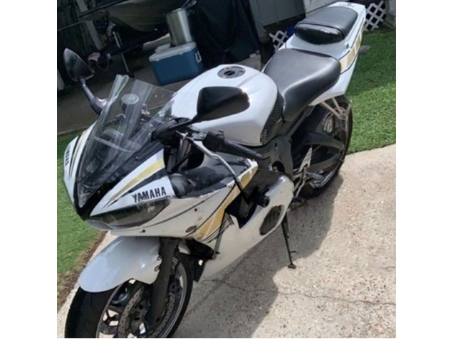 Descuento Carenados Moto Yamaha YZF R6S 2006-2009 - Blanco Oro