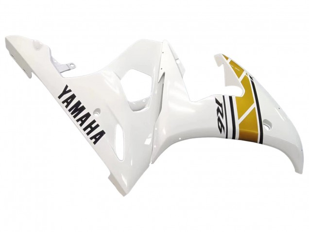 Descuento Carenados Moto Yamaha YZF R6S 2006-2009 - Blanco Oro
