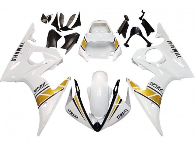Descuento Carenados Moto Yamaha YZF R6S 2006-2009 - Blanco Oro
