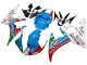 Descuento Carenados Moto Yamaha YZF 600 R6 2005 - Azul Claro Blanco Verde Rojo Kastinee Dunlop Motul