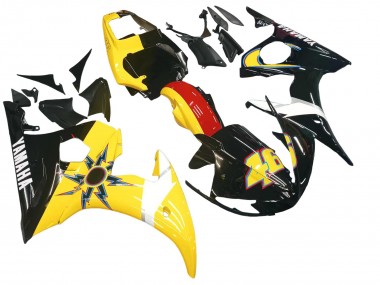 Descuento Carenados Moto Yamaha YZF 600 R6 2005 - Negro Amarillo Rojo 46